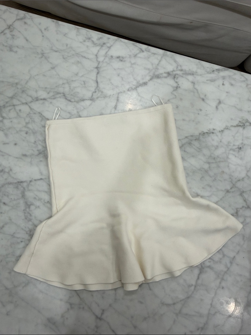 Cream Flared Mini Shirt - Picture 4 of 4